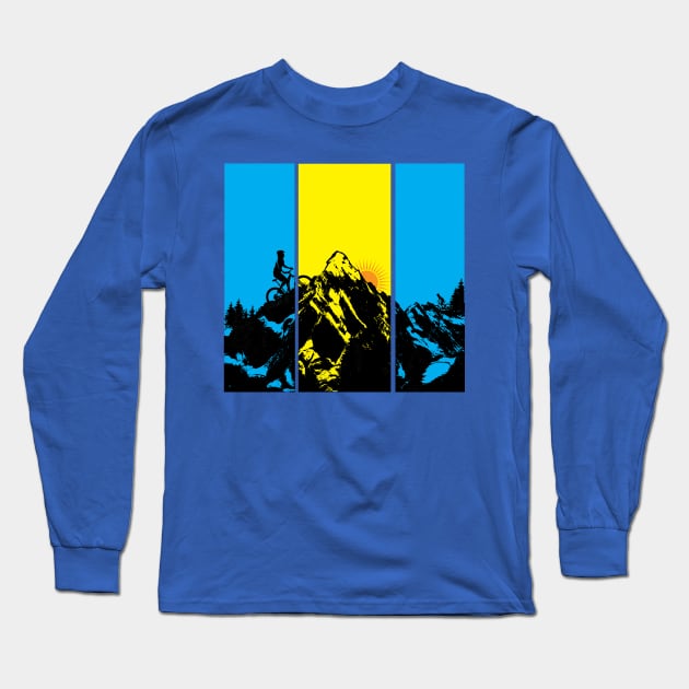 New Mountain Cycling Long Sleeve T-Shirt by Sanzida Design